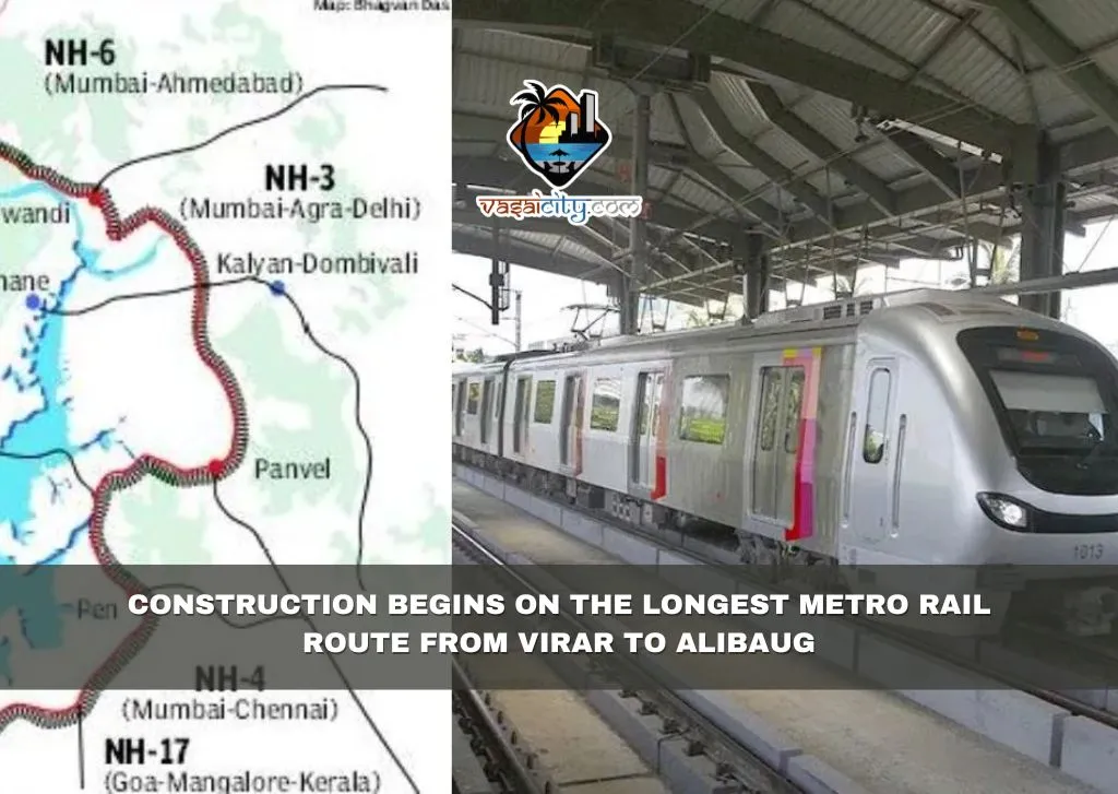 Construction begins on the longest metro rail route from Virar to Alibaug Construction begins on the longest metro rail route from Virar to Alibaug