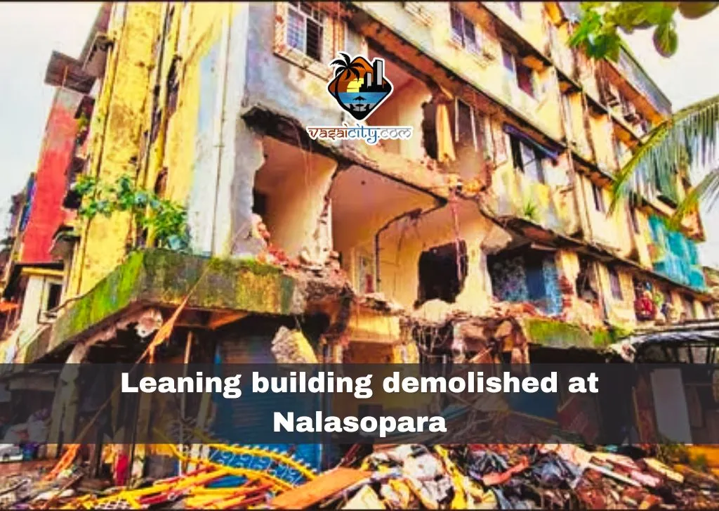 Leaning-building-demolished-at-Nalasopara- Leaning building demolished at Nalasopara
