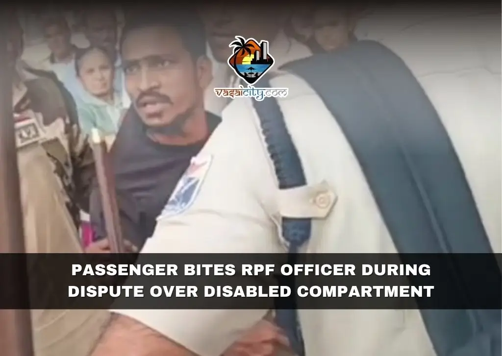 Passenger Bites RPF Officer During Dispute Over Disabled Compartment Passenger Bites RPF Officer During Dispute Over Disabled Compartment