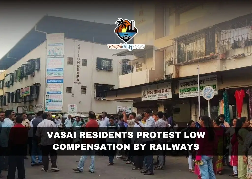 Vasai Residents Protest Low Compensation by Railways