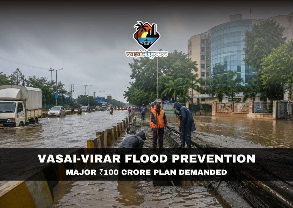 Vasai-Virar Flood Prevention Vasai-Virar Flood Prevention meeting discussing ₹100 crore permanent flood-control plan.